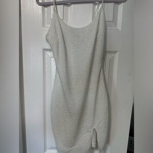White sparkles mini dress